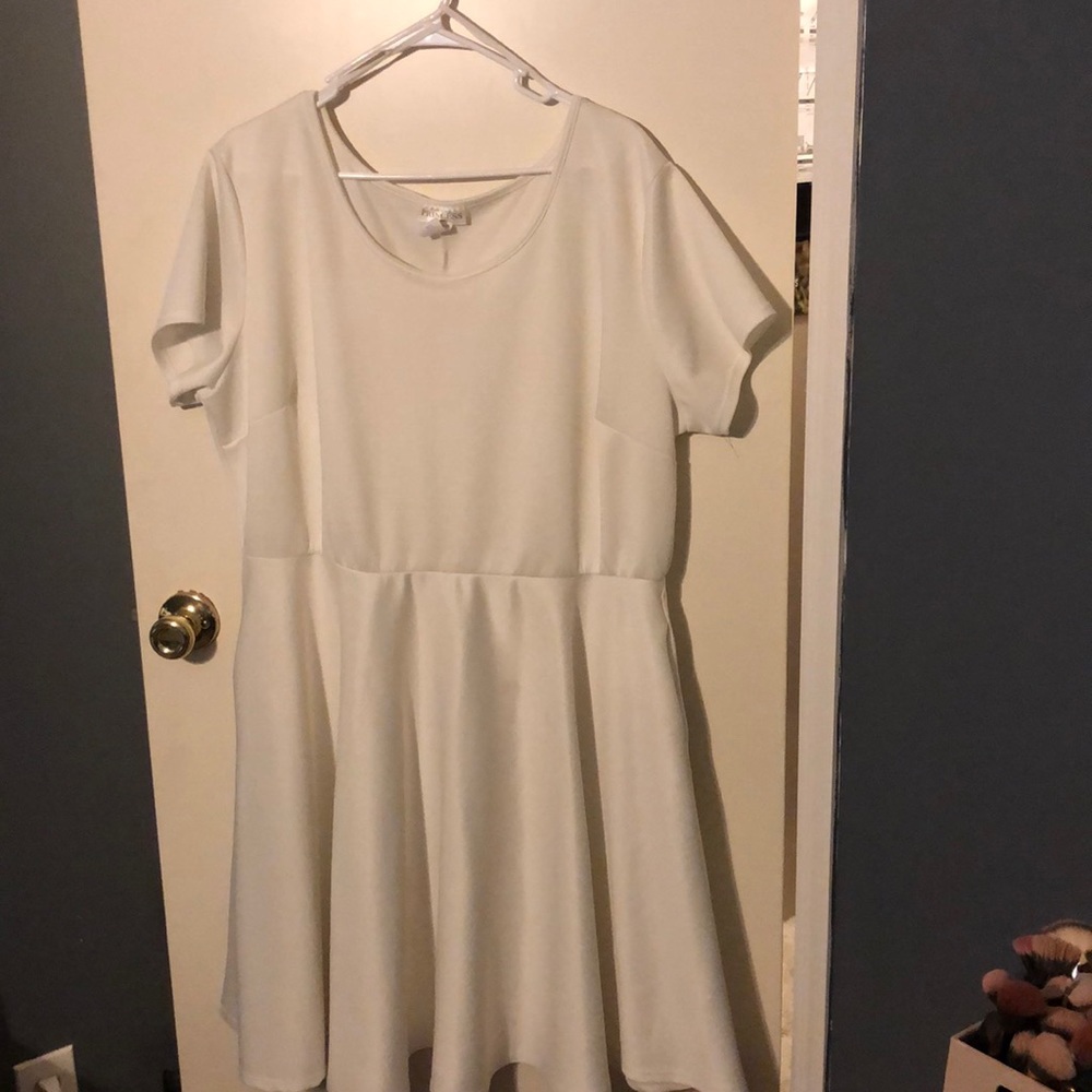 White skater dress